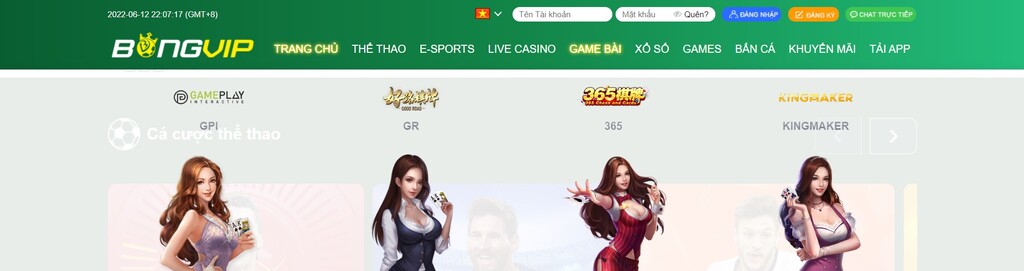 game bài hấp dẫn tại BONGVIP