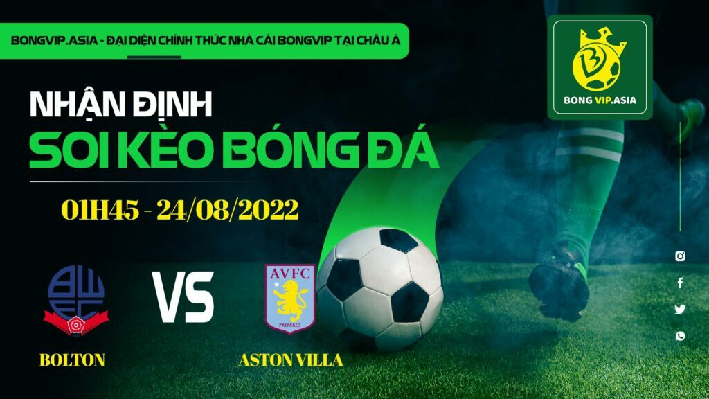 Bongvip soi kèo Bolton vs Aston Villa